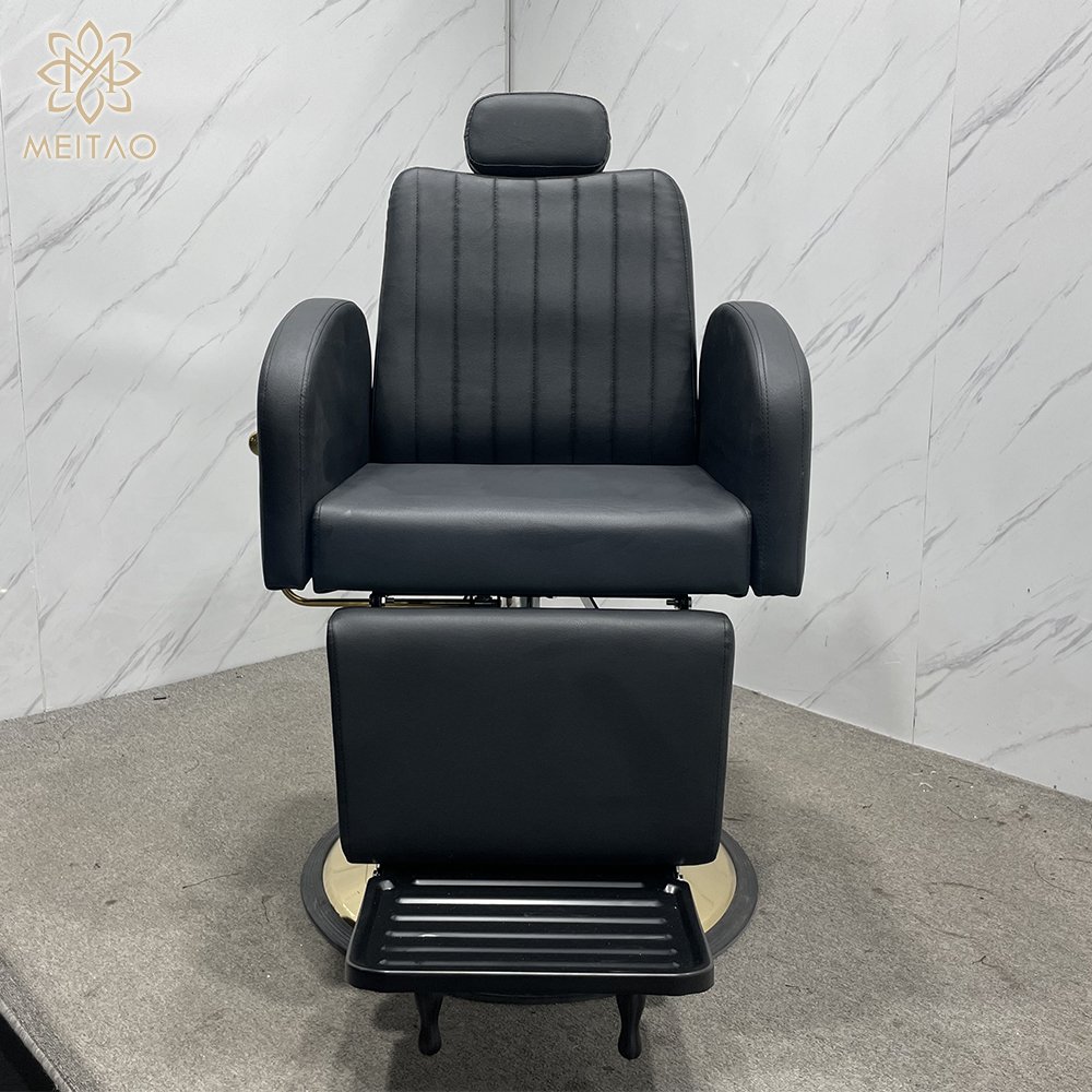 Modern luxury factory manufacture hair salon furniture silla de barberia profesional men women leather recliner barber chairs