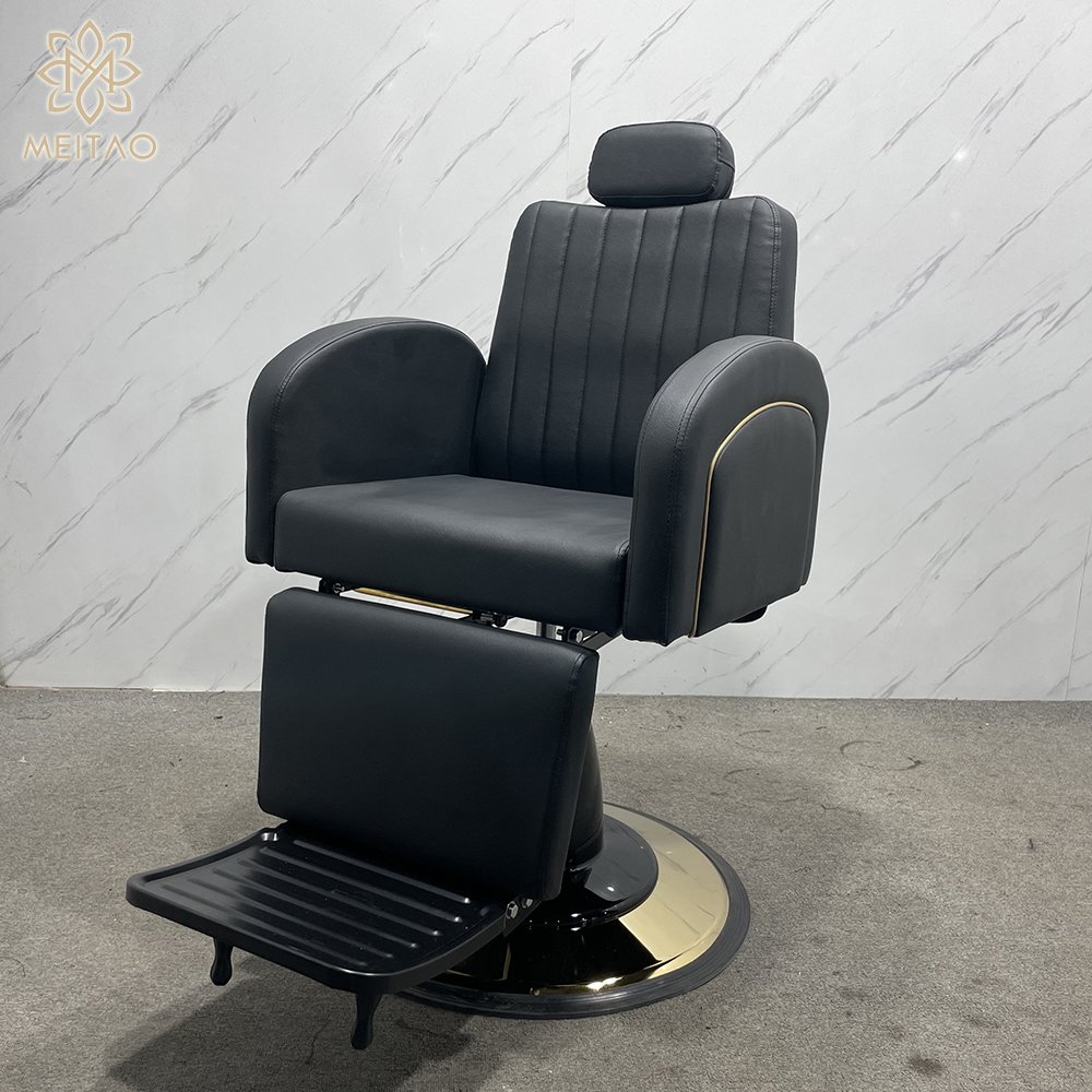 Modern luxury factory manufacture hair salon furniture silla de barberia profesional men women leather recliner barber chairs
