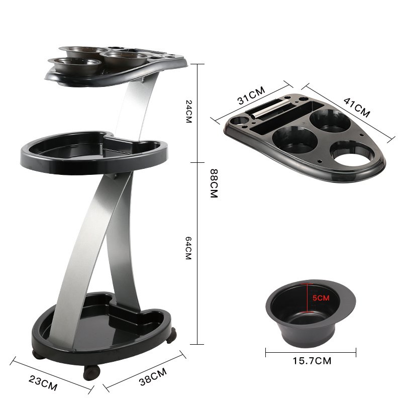 best sell Multipurpose ABS material bearing plate hair salon cart