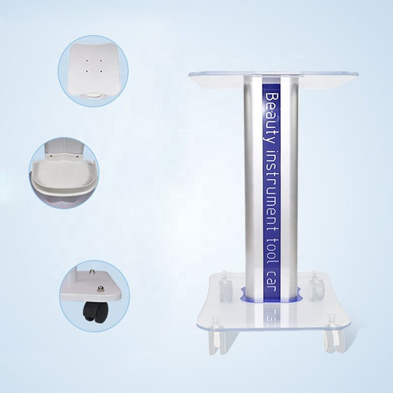 Beauty Hair Instrument Tray Cart Aluminum SPA Rolling Salon Trolley Rolling Movable Cart for Salon Machine