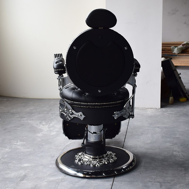 High Quality Round Base Solid Wood Hand Rest Removable Head Rest 360 Degree Rotated Classic Style Barber Chair With Good Price