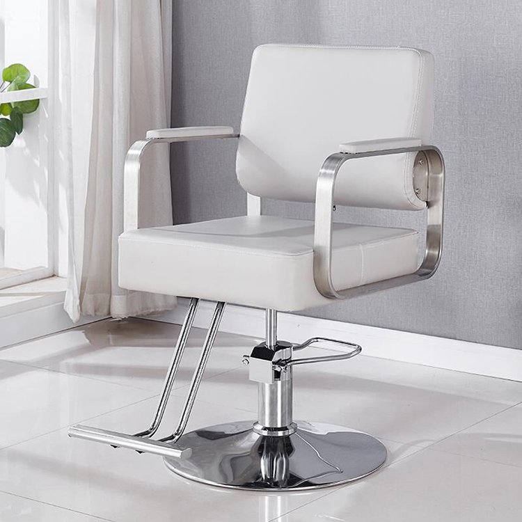 High End Commercial Furniture Barber Shops Modern Fabric Hairdressing Chairs 1-Piece Set BF005