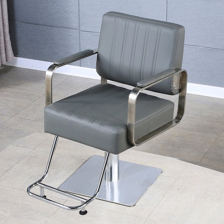 High End Commercial Furniture Barber Shops Modern Fabric Hairdressing Chairs 1-Piece Set BF005