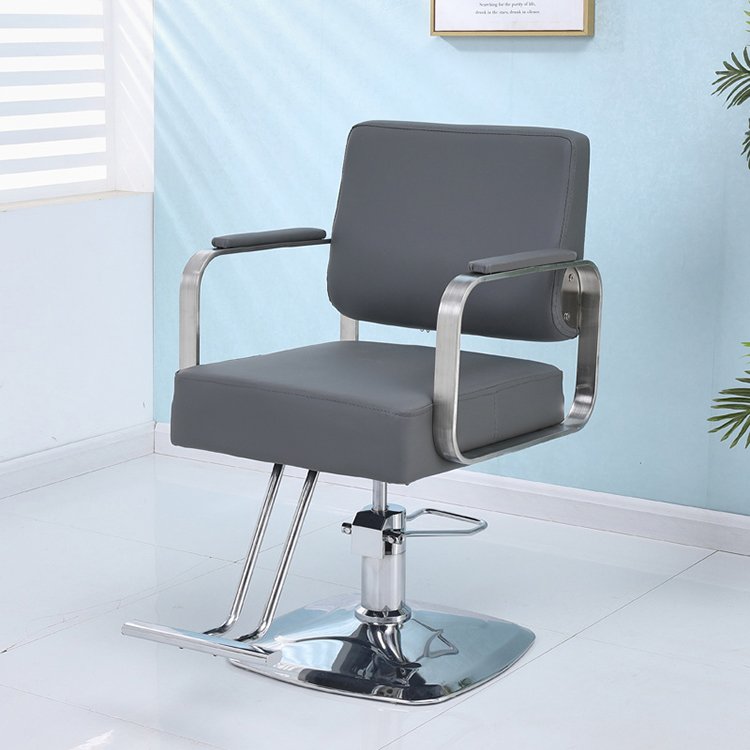 High End Commercial Furniture Barber Shops Modern Fabric Hairdressing Chairs 1-Piece Set BF005