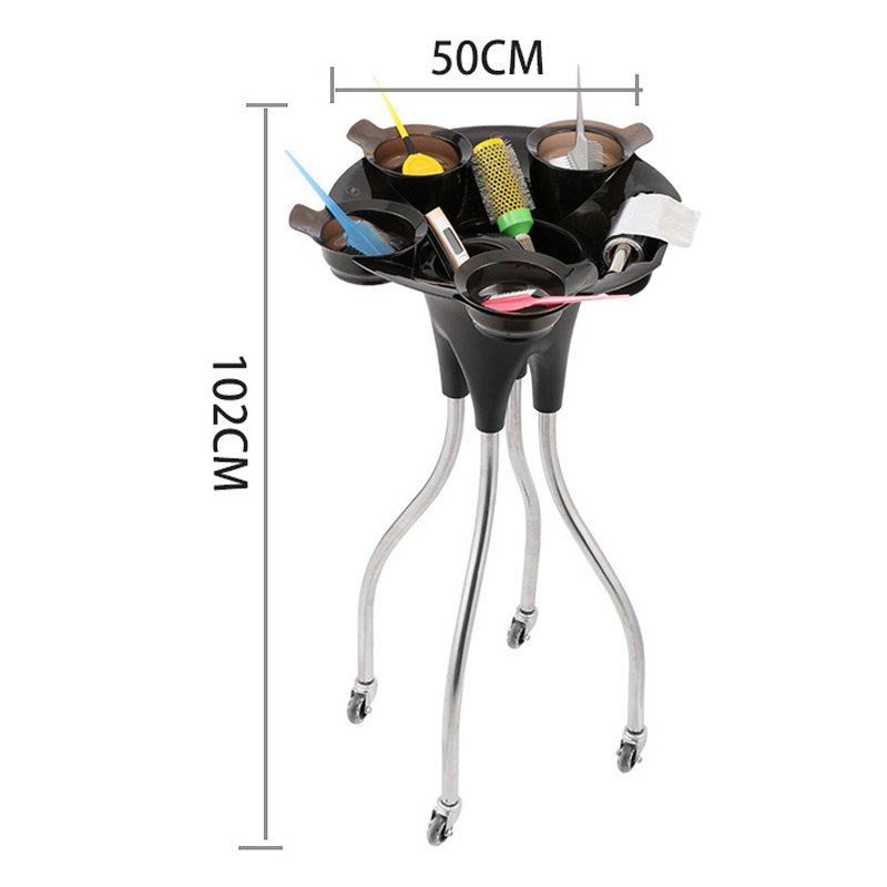Hairstylist Tray Rolling Cart Salon Hair Dye Rack Salon Hair Extension Trolley Salon Coloring Tray Cart