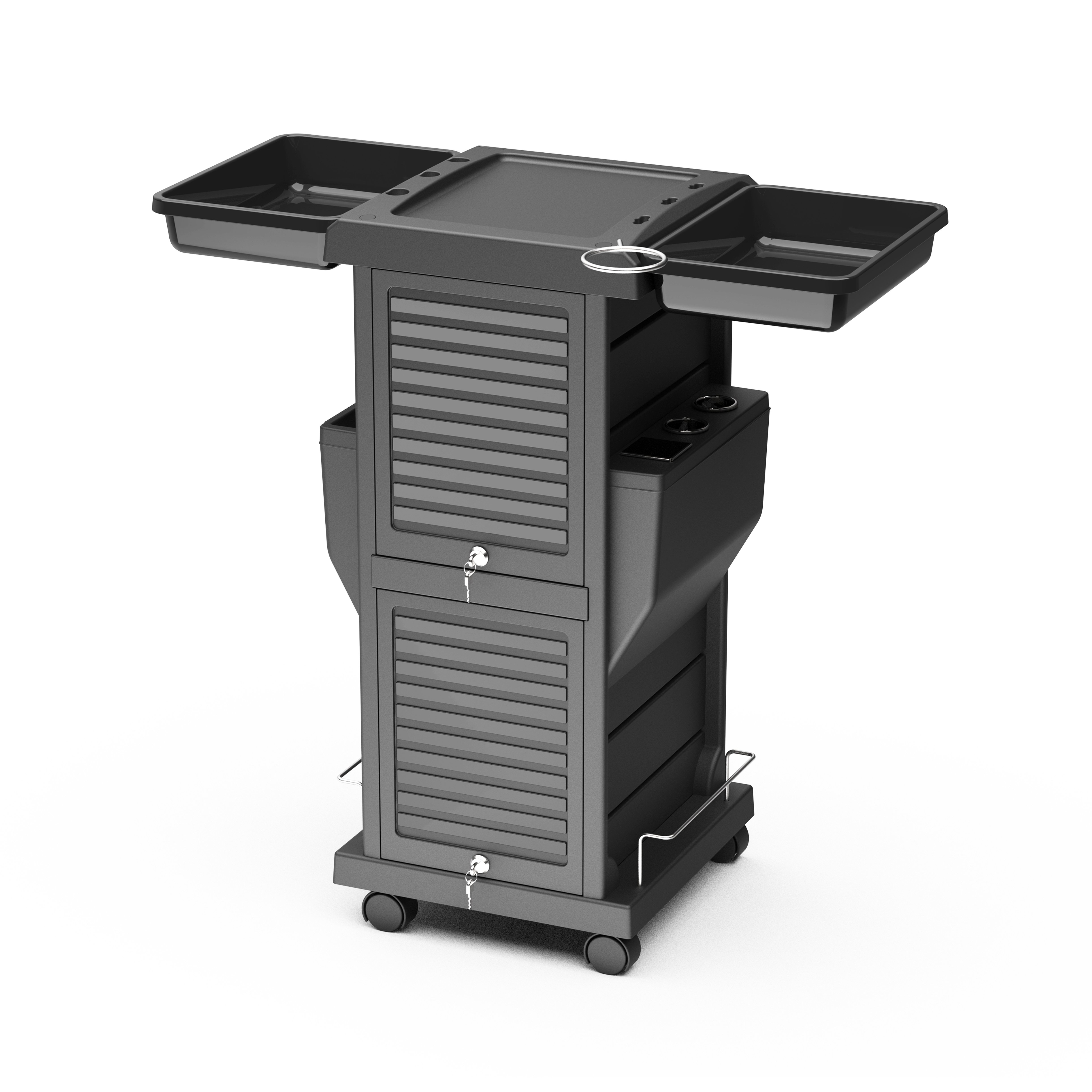 Hotsale Salon furniture Lockable hairdressing tool salon trolley with appliance holder