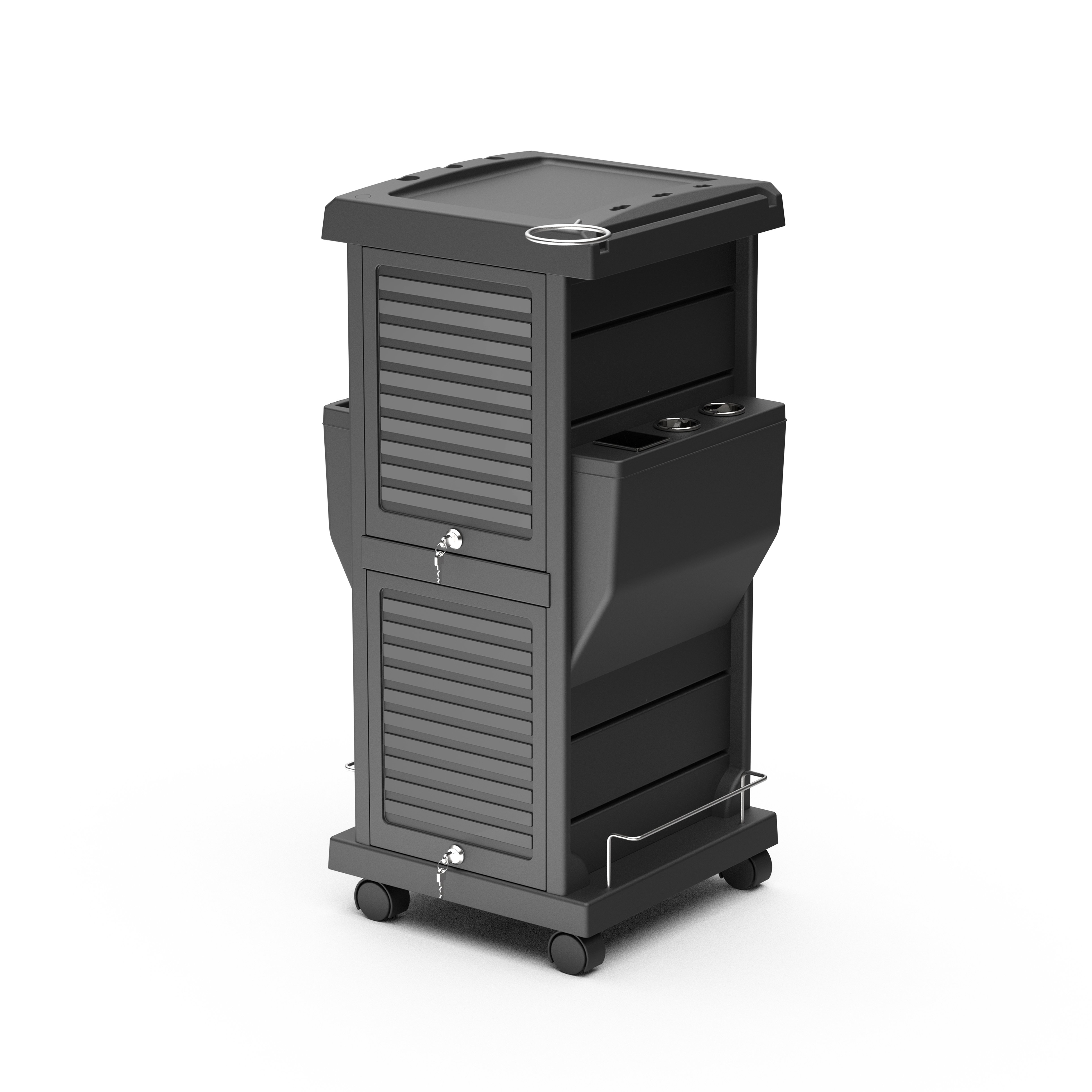 Hotsale Salon furniture Lockable hairdressing tool salon trolley with appliance holder