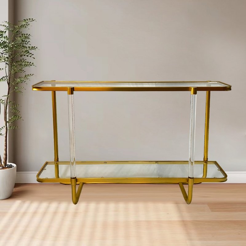 Bar Cart Serving Trolley Gold Cart Mobile Metal Home Coffee Salon Drink Afternoon Tea Glass Modern Hotel Furniture Glass Trolley
