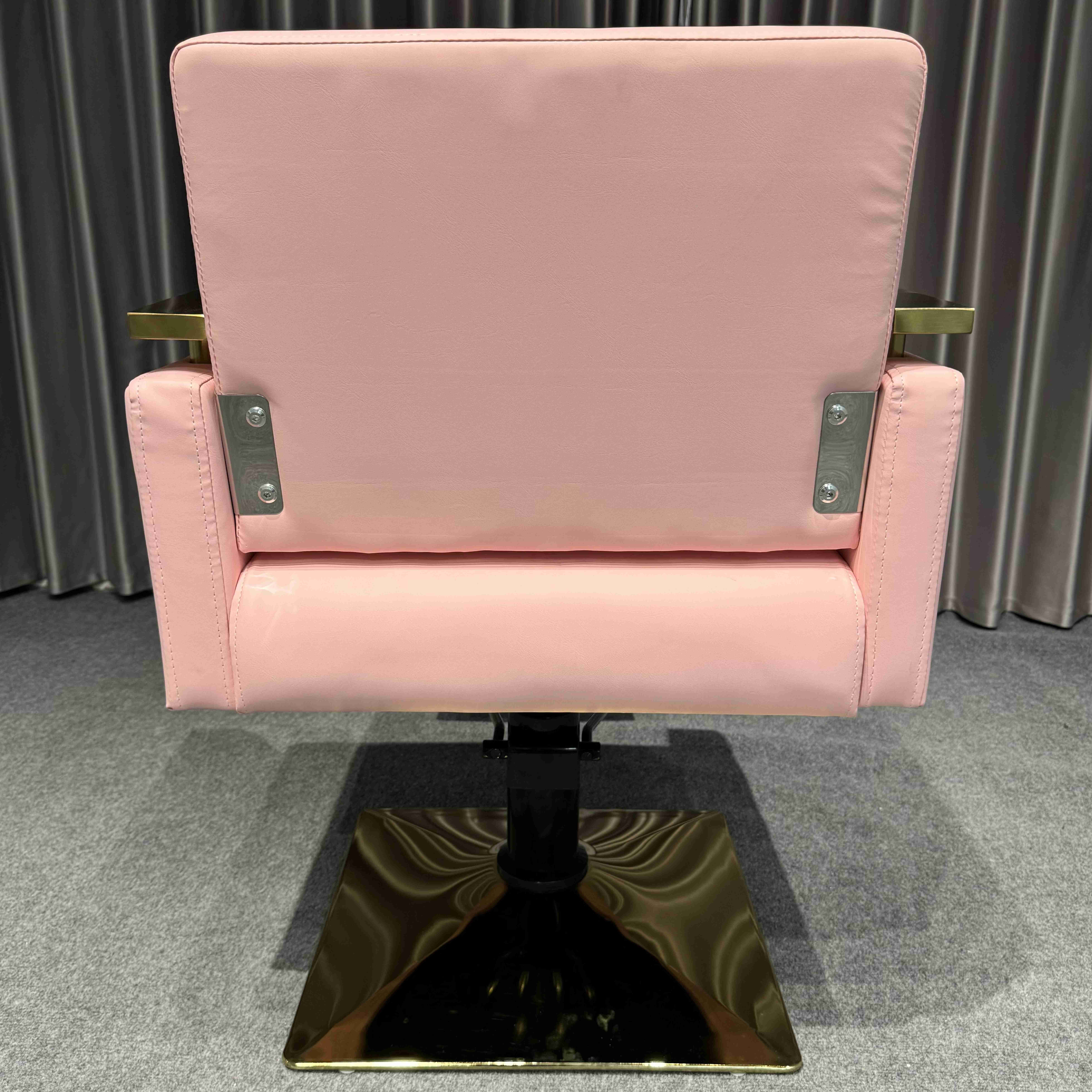Luxury Pink Salon Styling Chair Modern Metal Barber Furniture for Beauty Salons and Home Use
