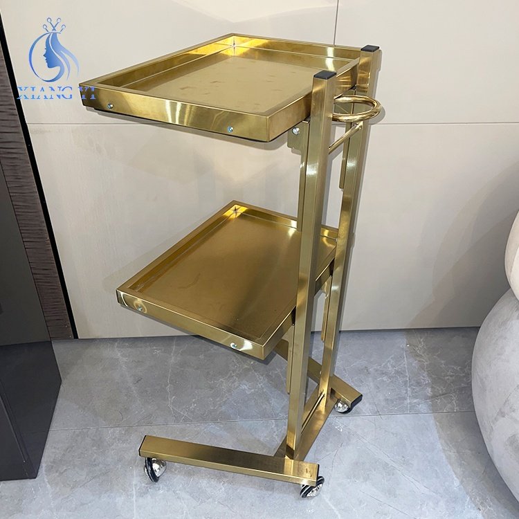 Modern Beauty Makeup Hairdressing Tool Metal Barber Salon Trolley