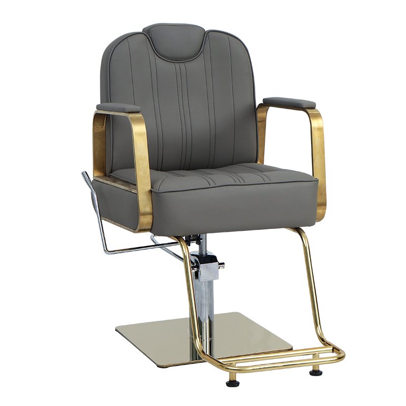 Jincheng manufacturer golden gray barber chair commercial furniture barber chair hairdressing beauty salon equipment