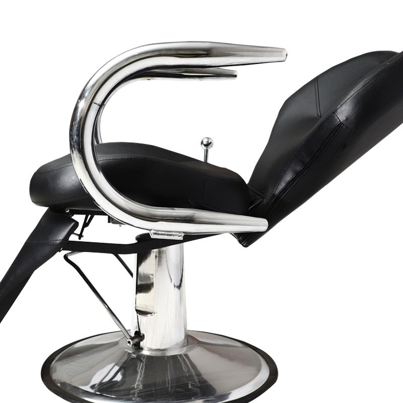 Professional Simple Beauty Salon Barber Shop Ergonomic Adjustable PU Leather Reclining Swivel Lifting Haircut Grooming Chair