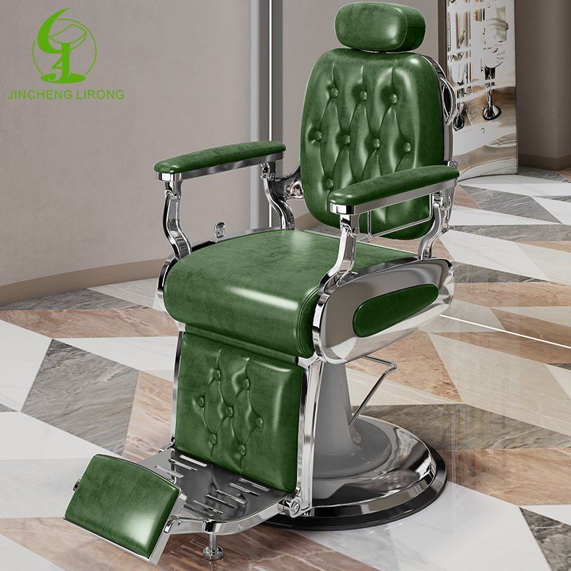 JINCHENG Texture Back Adjustable Barber Chair Hair Salon Furniture Wholesale Metal Modern Multi-function 1 Set Comfortable