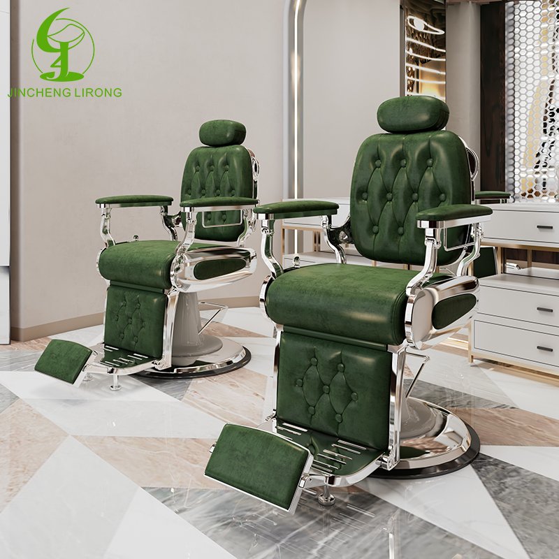 JINCHENG Texture Back Adjustable Barber Chair Hair Salon Furniture Wholesale Metal Modern Multi-function 1 Set Comfortable