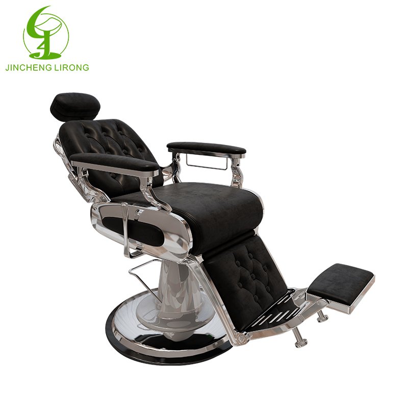JINCHENG Texture Back Adjustable Barber Chair Hair Salon Furniture Wholesale Metal Modern Multi-function 1 Set Comfortable