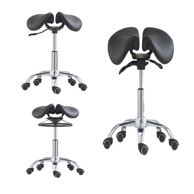 Hot sale hyrarulic rolling stool swivel saddle seat for salon beauty ergonomic saddle barber chair