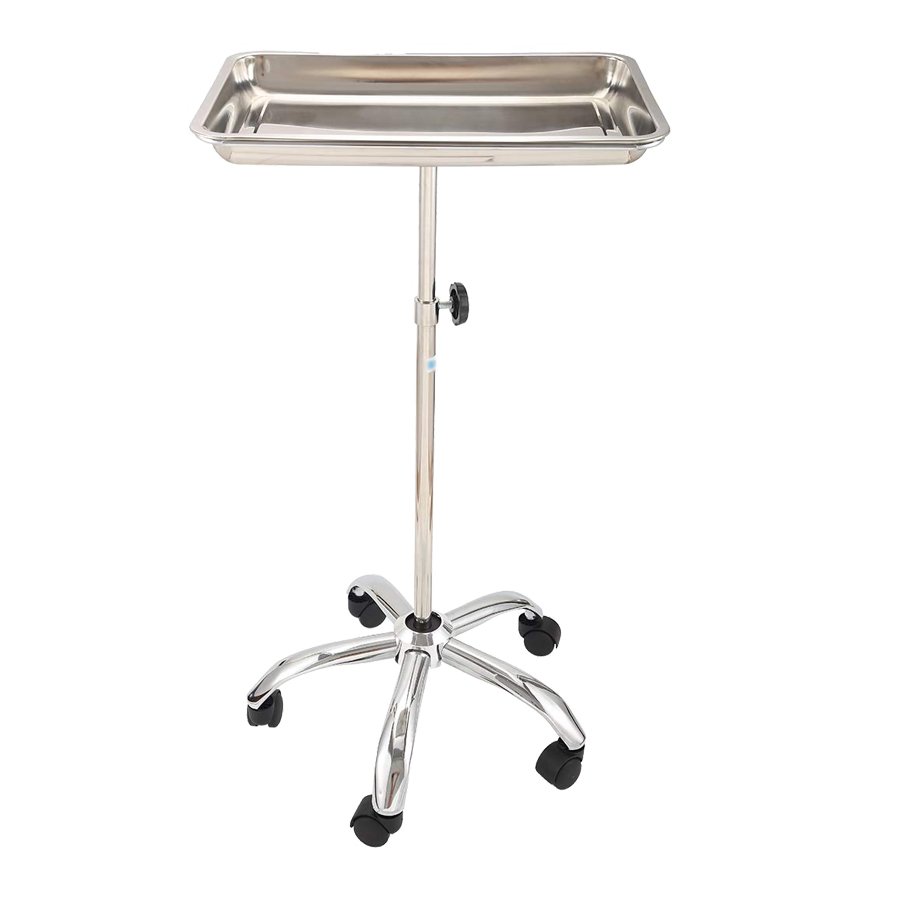 Mayo Lifting Instrument Stand with Mobile 5 Caster Base wheels Medical Hospital Doctor Tattoo Spa Salon Service Trays