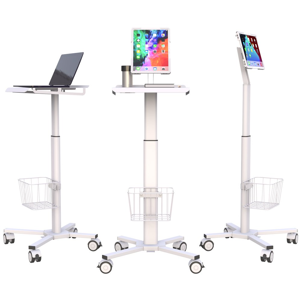 Factory Mobile Laptop And Computer Monitor Cart Medical Trolley Hospital Trolley
