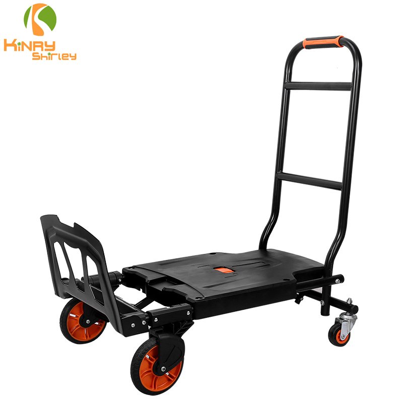2 in 1multi function Heavy Duty Folding Hand cart 4 wheels hand trolley