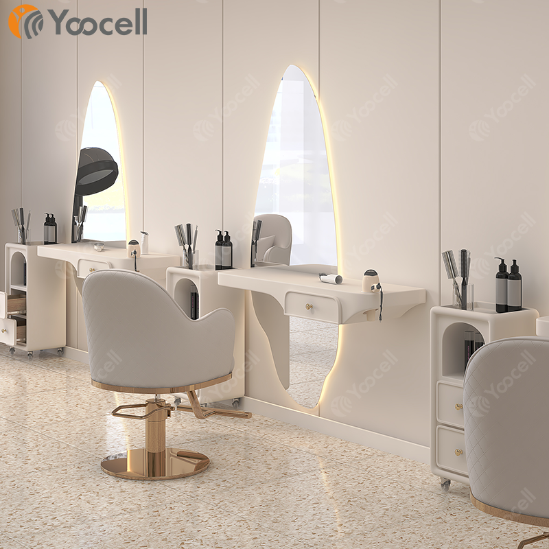 Yoocell new design beauty salon furniture adjustable salon chair barber hair salon barber chair mirror station styling chair
