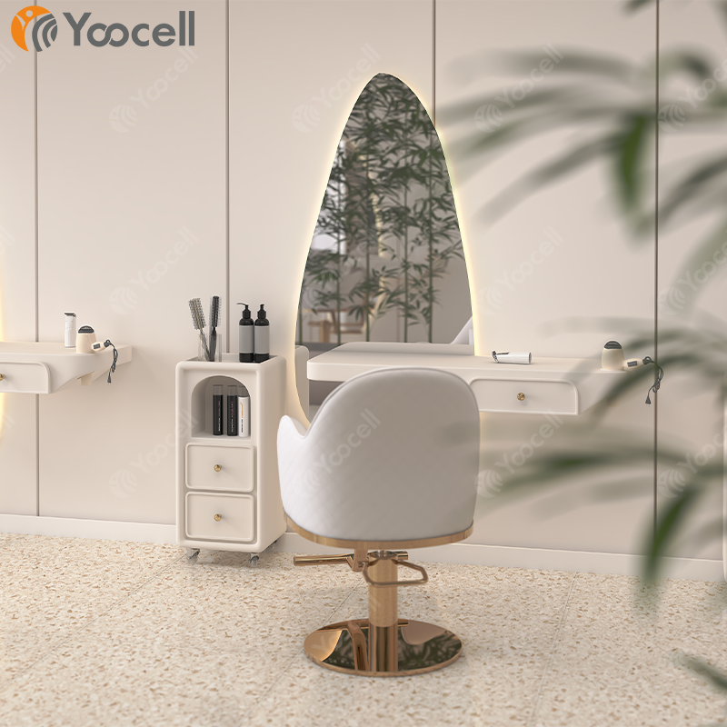 Yoocell new design beauty salon furniture adjustable salon chair barber hair salon barber chair mirror station styling chair
