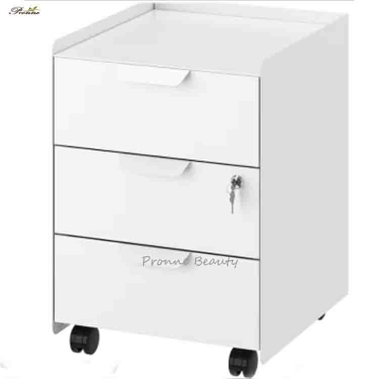 Pronne beauty salon nail shop movable spa pedicure cart/cheap salon trolley with tray