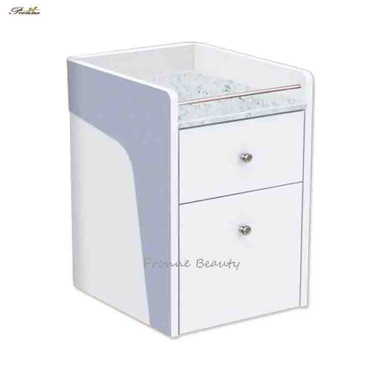 Pronne beauty salon nail shop movable spa pedicure cart/cheap salon trolley with tray