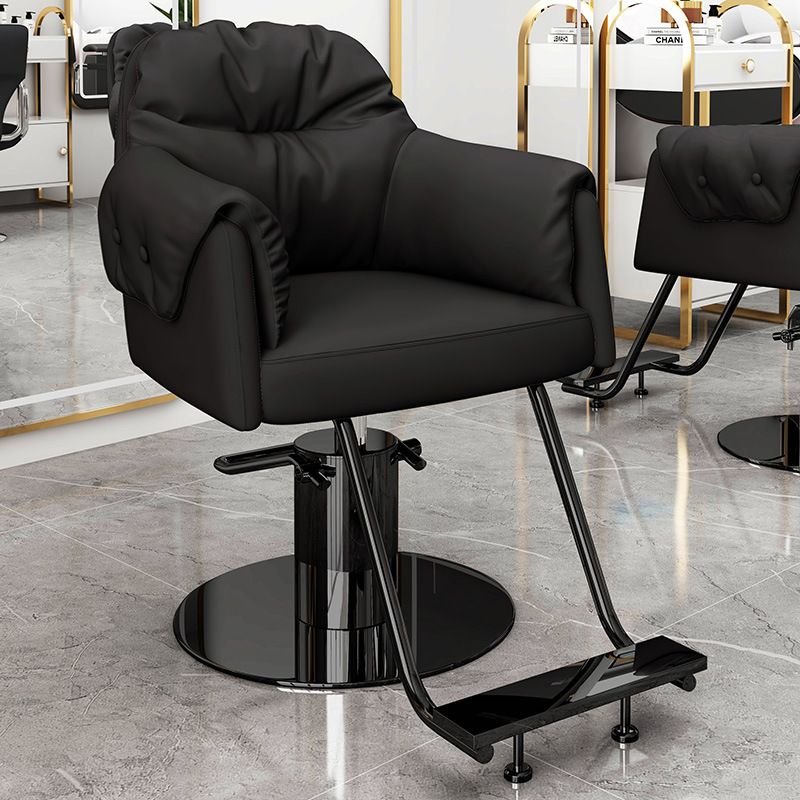 Large Hydraulic Stainless steel salon furniture Adjustable Height modern barber chairs Beauty Chair Stylish Design