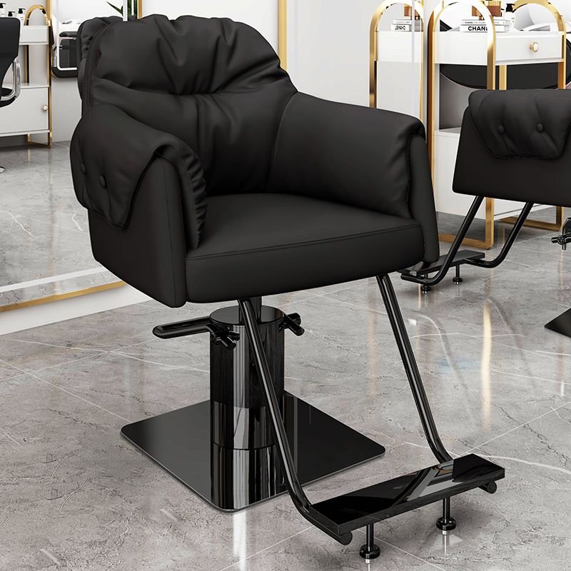 Large Hydraulic Stainless steel salon furniture Adjustable Height modern barber chairs Beauty Chair Stylish Design