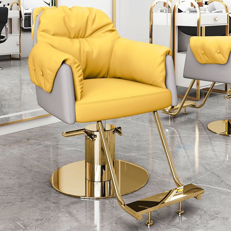 Large Hydraulic Stainless steel salon furniture Adjustable Height modern barber chairs Beauty Chair Stylish Design