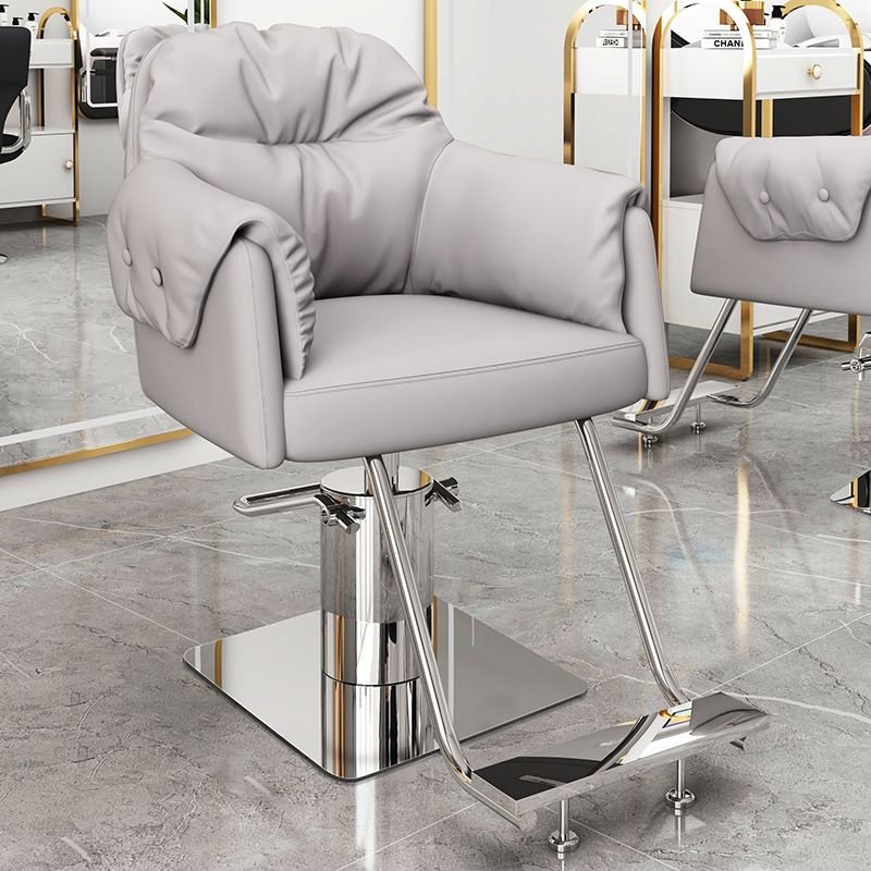 Large Hydraulic Stainless steel salon furniture Adjustable Height modern barber chairs Beauty Chair Stylish Design
