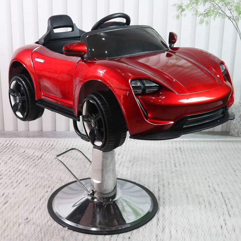Wholesale Salon Baby Hair Cutting Hairdressing White Toy Child Car Beauty Metal Styling Hydraulic Pump Barber Chairs