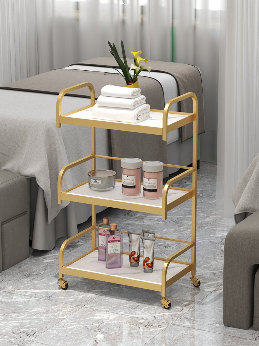 High-end beauty trolley beauty salon dedicated manicure beauty eyelashes skin care shelf foot bath for barber shop trolley