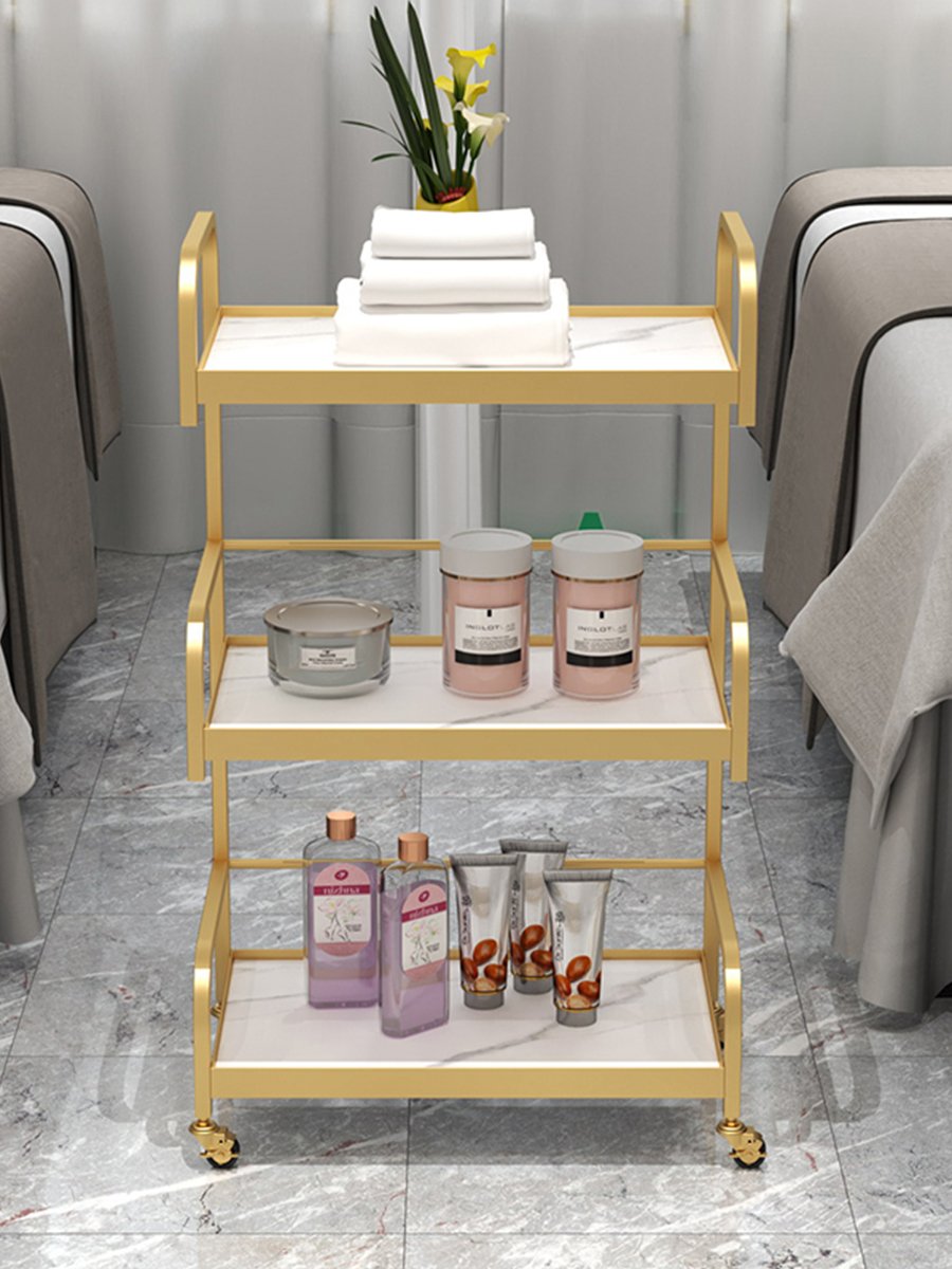 High-end beauty trolley beauty salon dedicated manicure beauty eyelashes skin care shelf foot bath for barber shop trolley