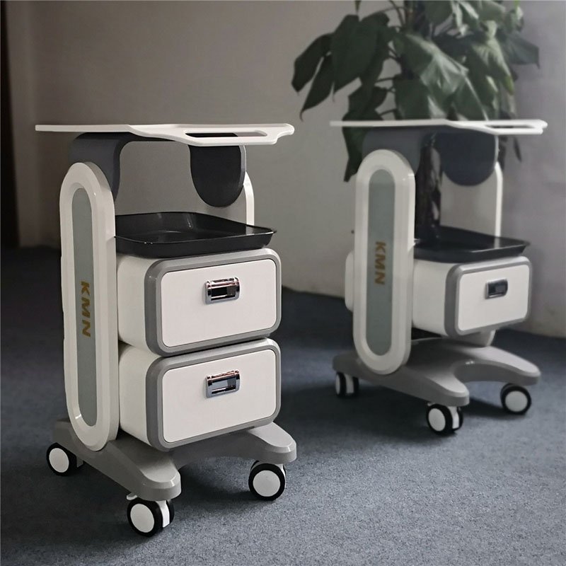 Manufacturer's medical beauty salon trolley clinic dental oral tools cart mobile storage rack work trolley with drawers
