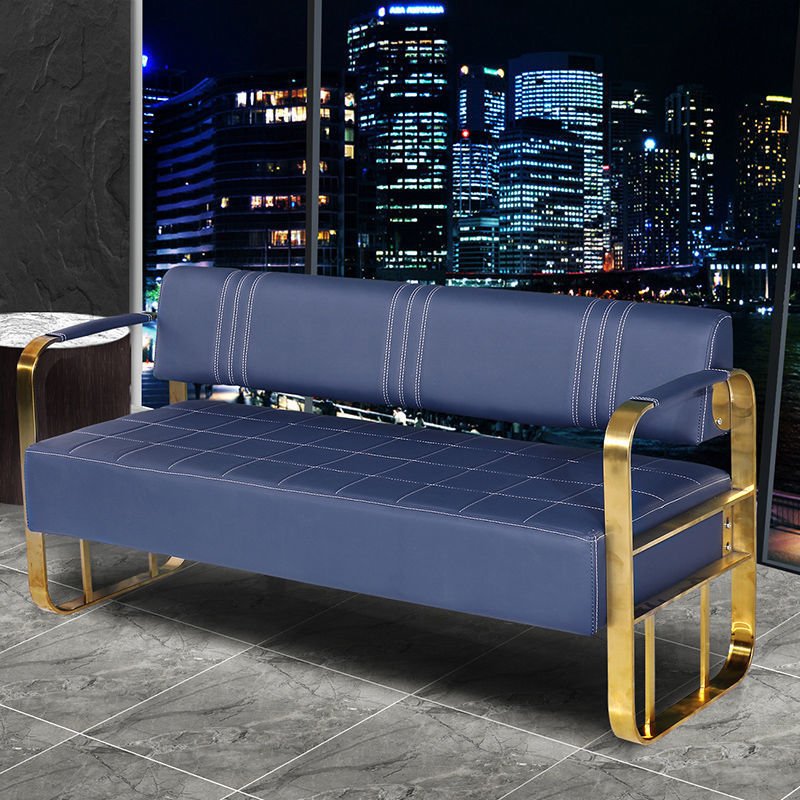 Golden Salon Furniture Beauty Salon Barber Shop Waiting Chair High Quality Waiting Sofa