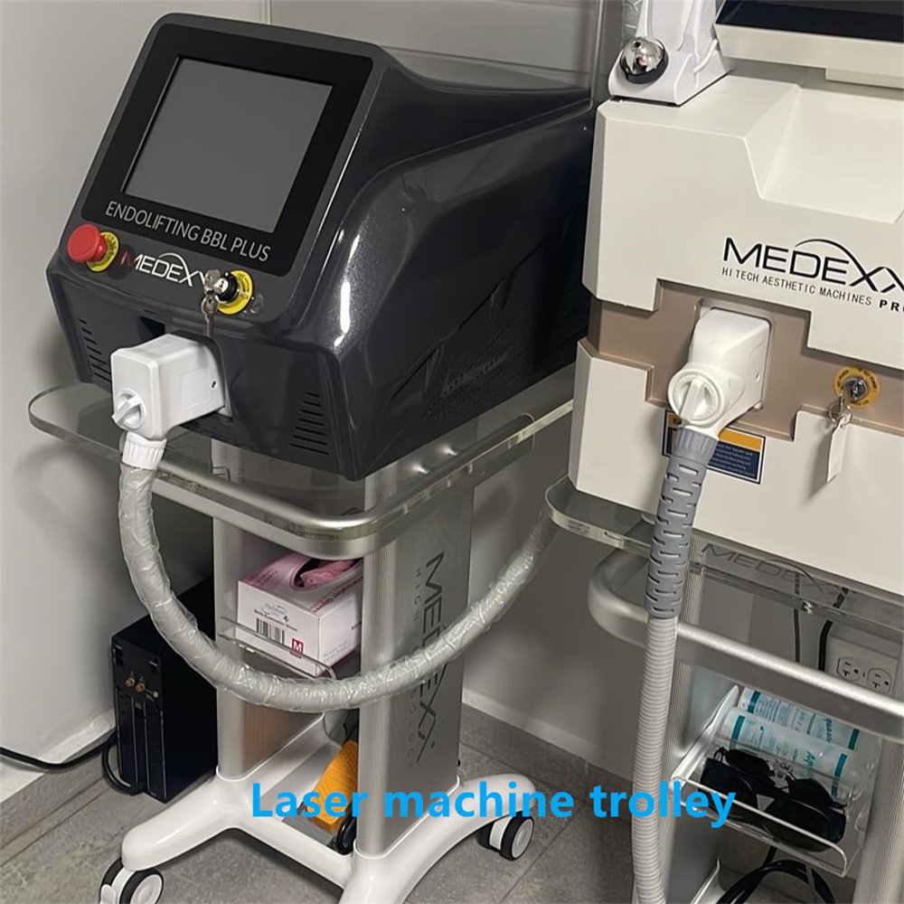Acrylic Portable laser equipment Spa Trolley carts Beauty Salon Trolley Cart For Beauty Machine facial machine trolley