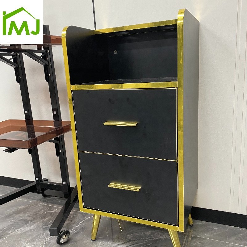 Factory salon Barber Shop Tool Cabinet double drawer beauty storage cabinets