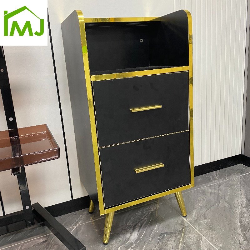 Factory salon Barber Shop Tool Cabinet double drawer beauty storage cabinets