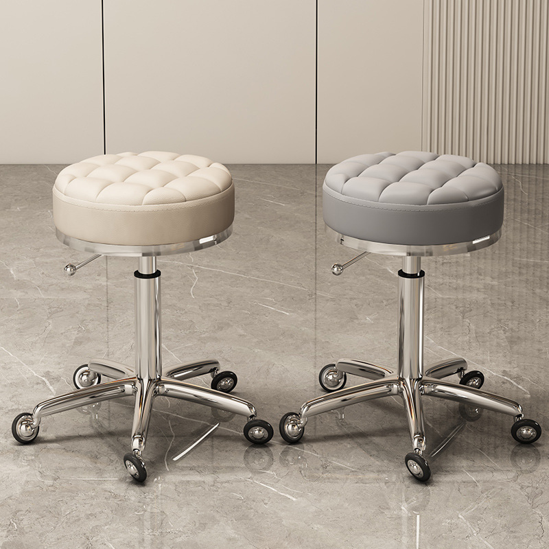 High quality pu leather round barber stools chair with wheels