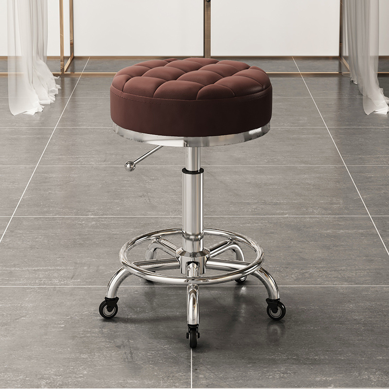 High quality pu leather round barber stools chair with wheels