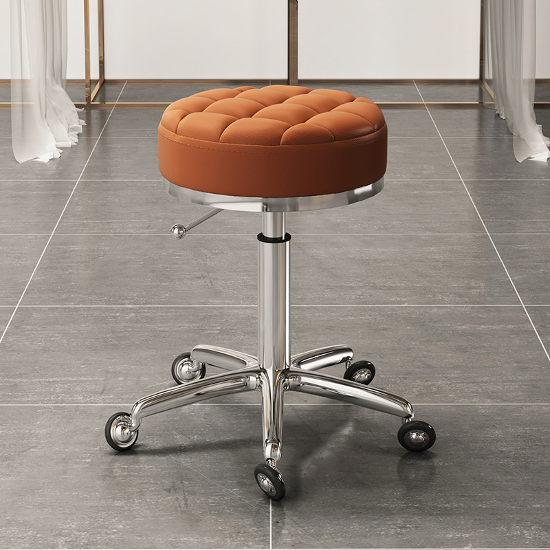 High quality pu leather round barber stools chair with wheels