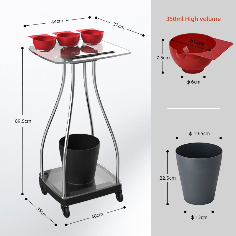 Beauty Acrylic plastic trolley cart salon rolling trolley cart hair salon trolley cart beauty salon High quality