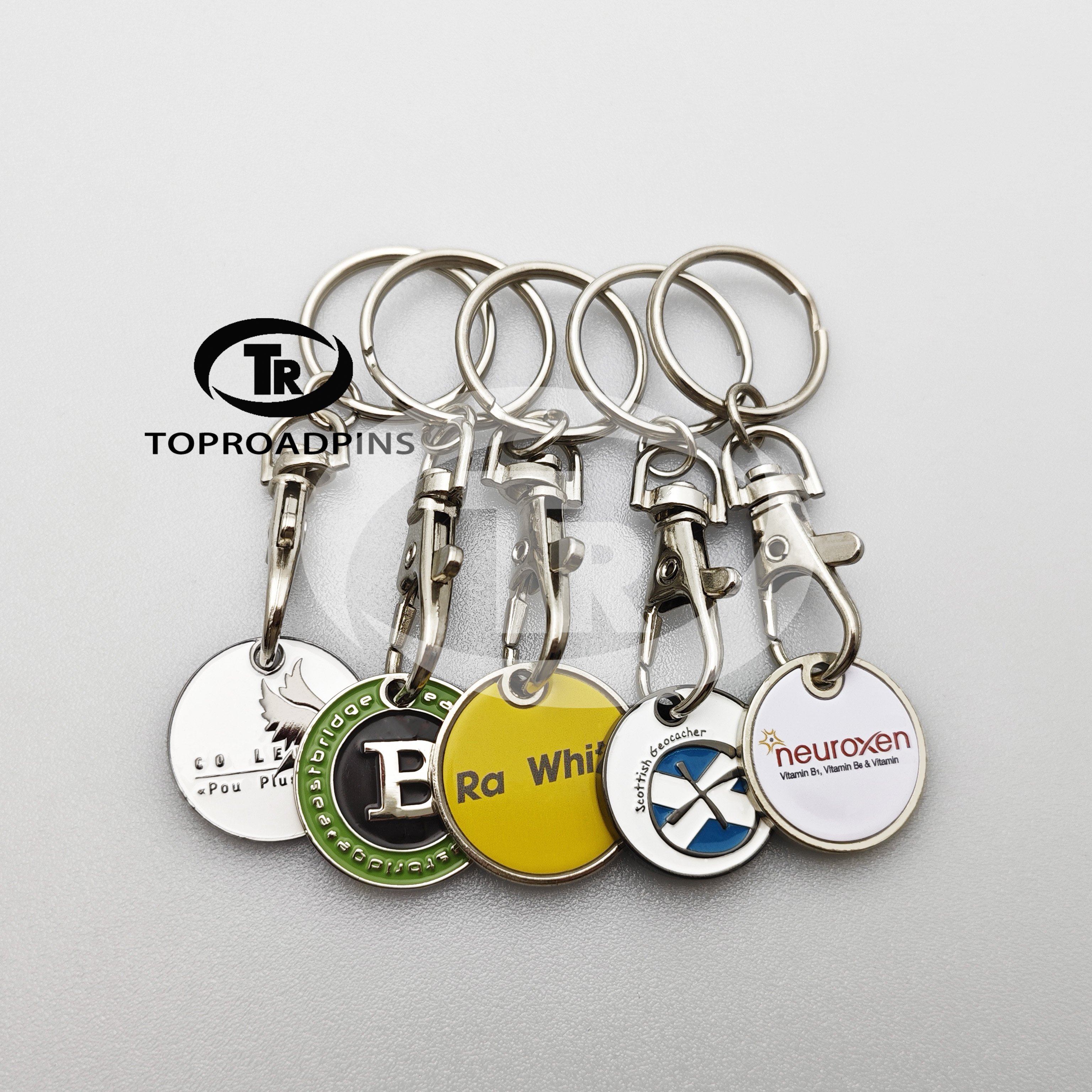 Low Moq High Quality Personalized Design Logo Trolley Token Foldable Shopping Cart Trolley
