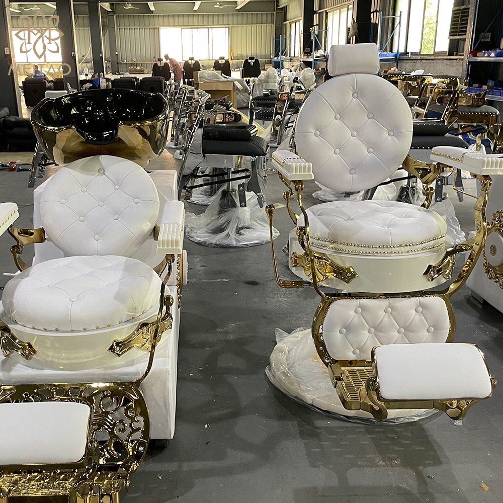 Barber Shop Equipment Salon Furniture Heavy Duty Hydraulic Pump Luxury Antique Barber Chair