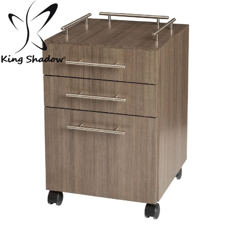 Kingshadow Barber Nail Equipment Salon Trolley Cart Tool Trolley Storage Cabinet