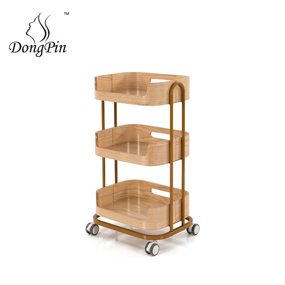 USA Mobile Beauty Salon Trolley Cart 3-Layer Rolling Storage Beauty Cart
