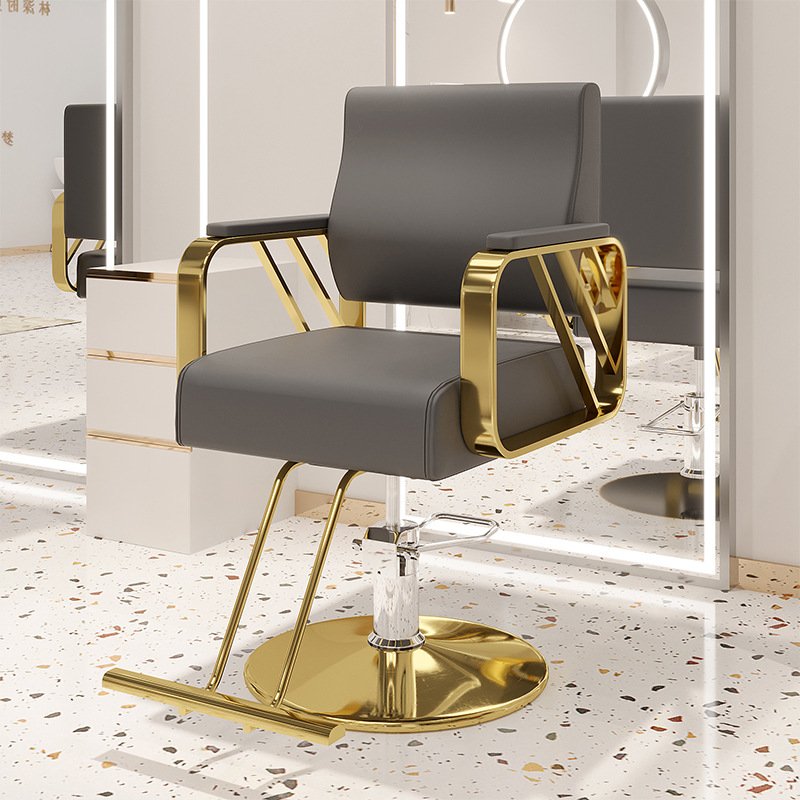 New design High quality gold salon furniture barber shop hairdressing chair barber chair wholesale salon equipment