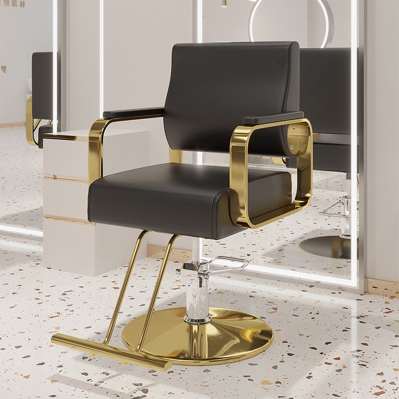 New design High quality gold salon furniture barber shop hairdressing chair barber chair wholesale salon equipment