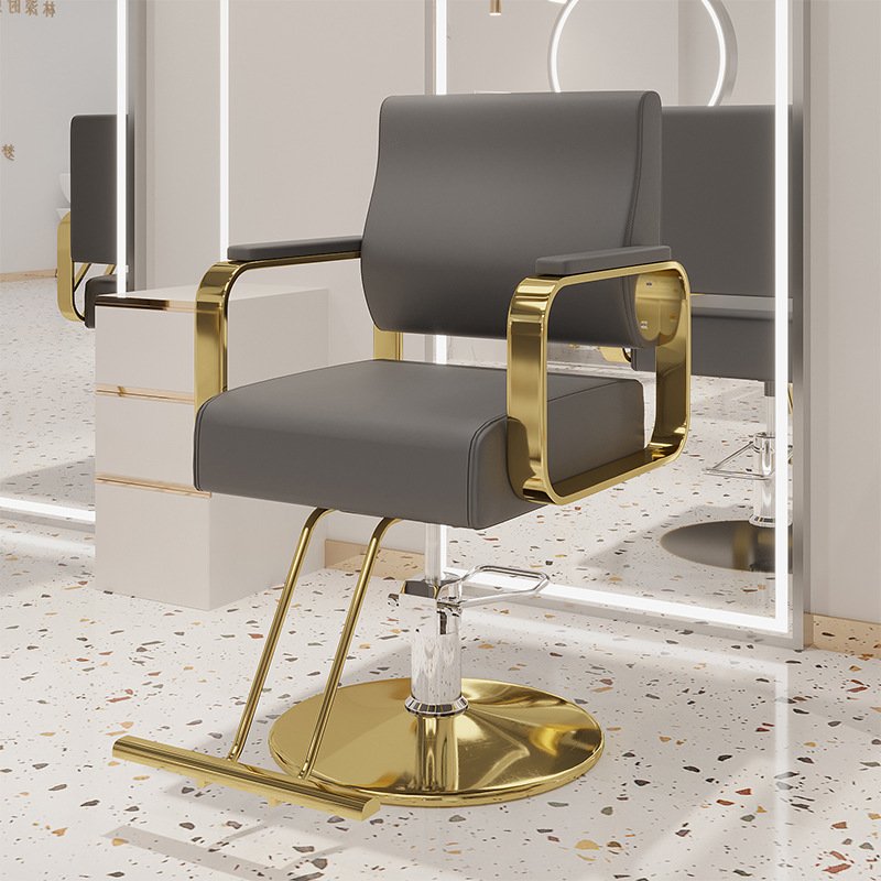 New design High quality gold salon furniture barber shop hairdressing chair barber chair wholesale salon equipment